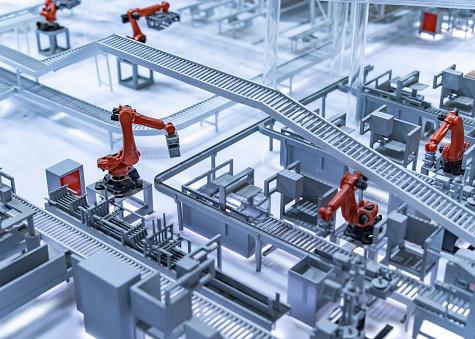 Model of smart robot in manufacturing industry in intellegence factory warehouse