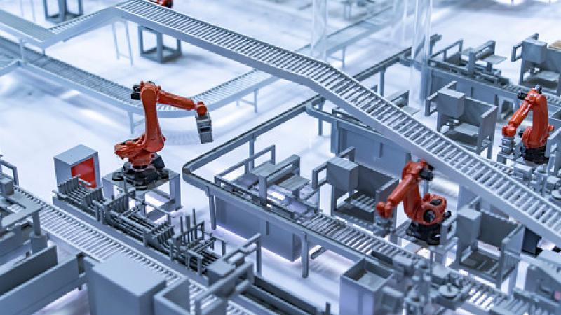 Model of smart robot in manufacturing industry in intellegence factory warehouse